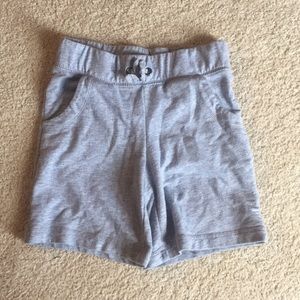 Grey mid thigh shorts